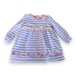 Matilda Jane Dress/Tunic with Stripes, Ruffles, Polka Dot Details 12-18 Months